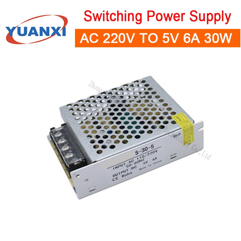 30W Schakelende Voeding Ac 110V/220V Naar 5V 6A 30W