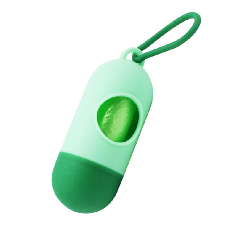 Dispensador de Bolsa para popó de policarbonato para perros y gatos, juego práctico de basura, suministros de limpieza, 1 unidad, 30 Bolsa para popó: Verde claro