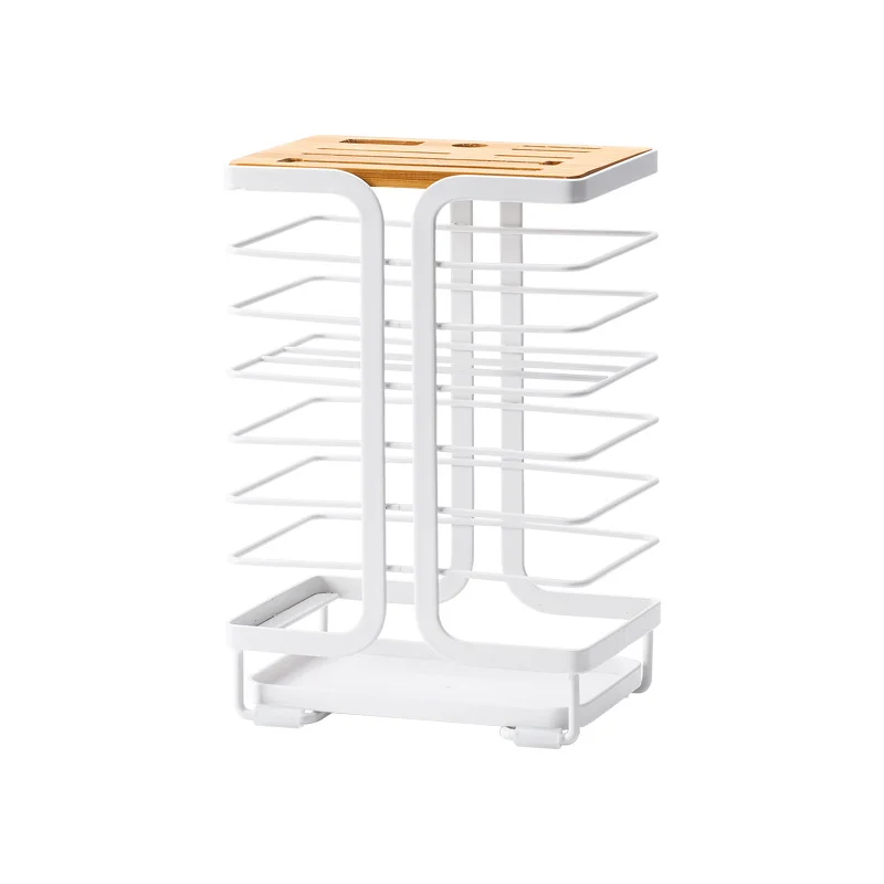 Keukenmessenhouder Rvs Mesh Mesh Metaal Utility Paring Mes Block Organizer Multifunctionele Messenrek Accessoires