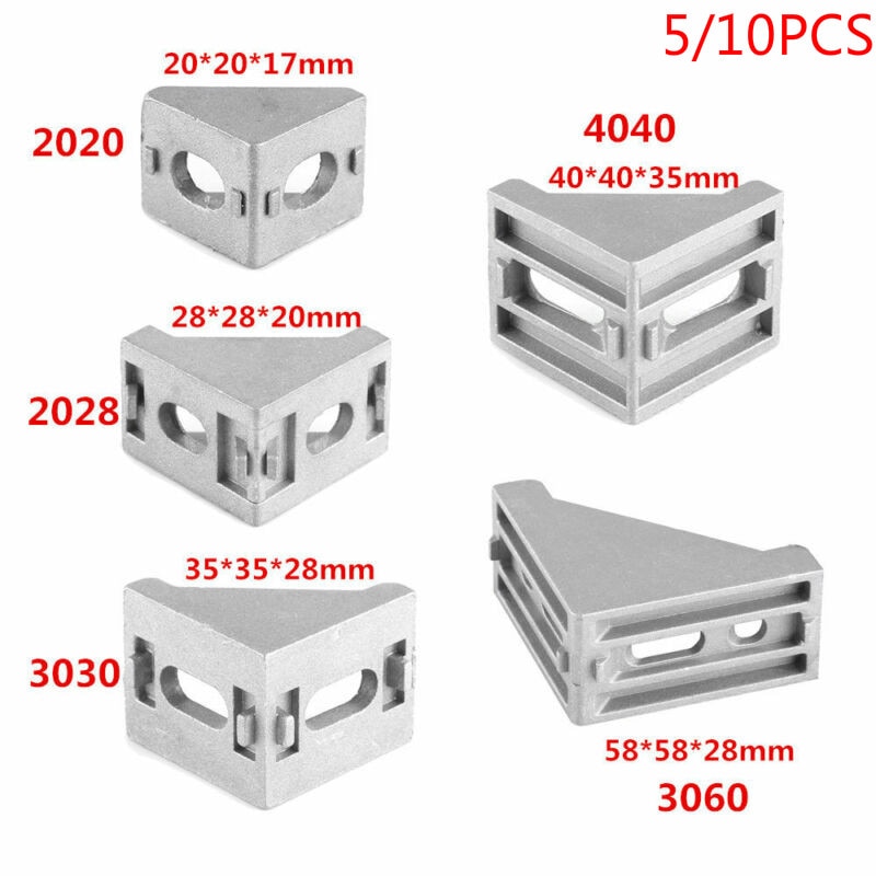 90 Graden Aluminium Hoek Fitting Connector Beugel Sluiting Serie Industriële Aluminium Profiel Hoek Code 5/10Pcs.