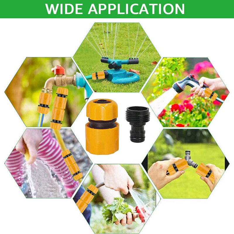 22/31 Pcs Garden Hose Connector Set Watering Extender Coupling Joint Adapter Double Hoses Plastic Quick Connectors Accessories