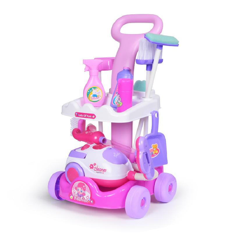 Børns sæt hjem simuleret vogn rengøringsværktøj støvsuger små husholdningsapparater legetøj ryster små legetøj