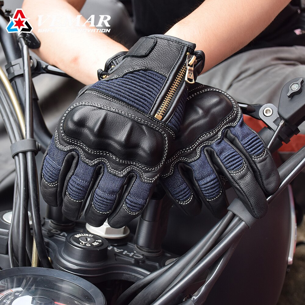 Luvas retrô de couro para motocicleta, xxl, motocicleta, vintage, jeans, moto, equitação