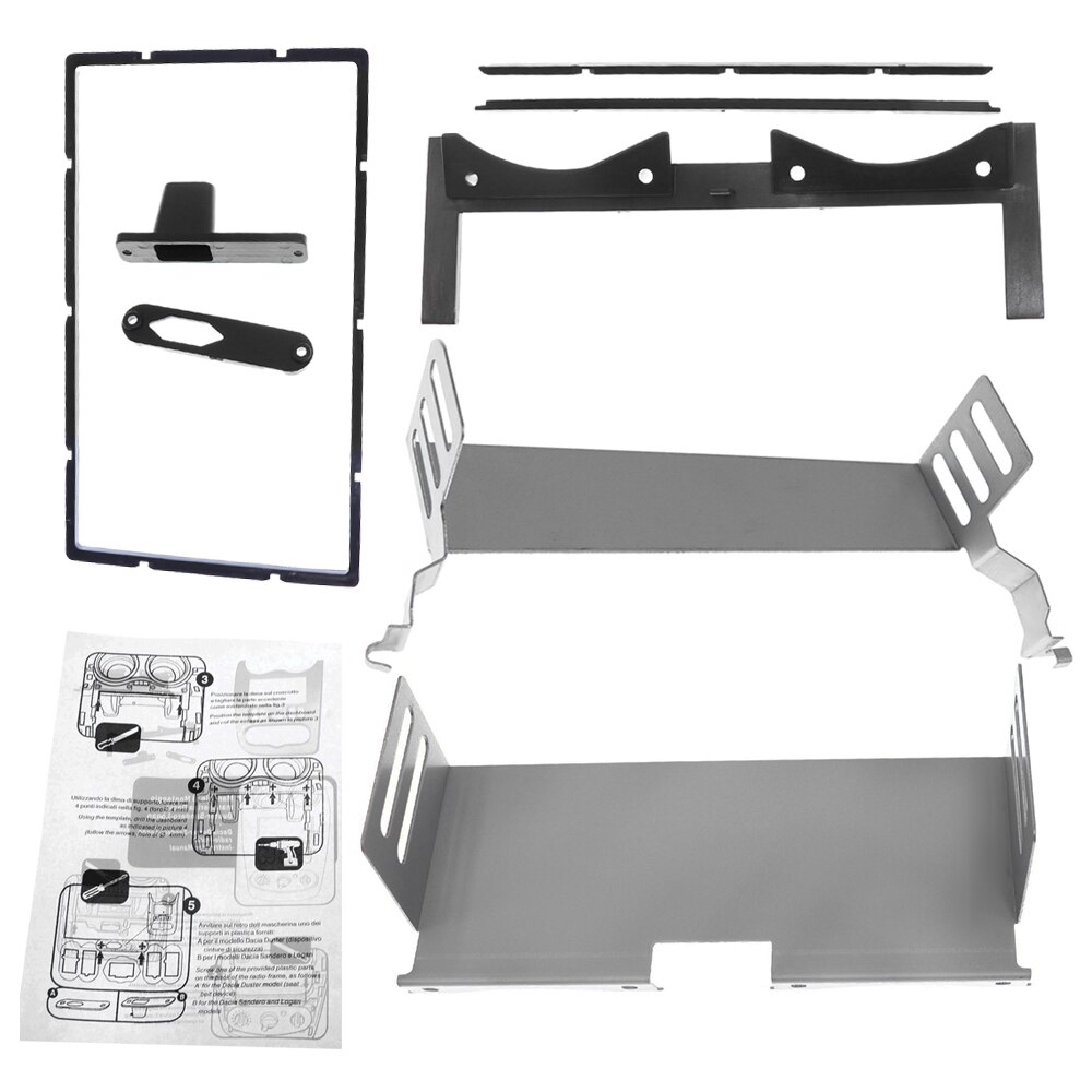 Car Radio Fascia for RENAULT Logan Sandero Dacia Duster Fascia Frame Panel Dash Adapter CD Trim Bezel Fascia