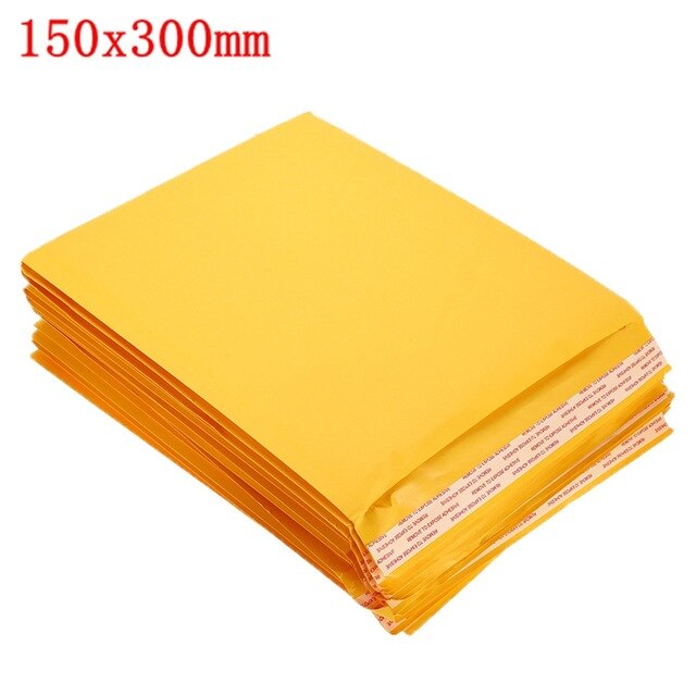 50 PCS/Lot Kraft Paper Bubble Envelopes Bags Mailers Padded Envelope With Bubble Mailing Bag: 150x300mm