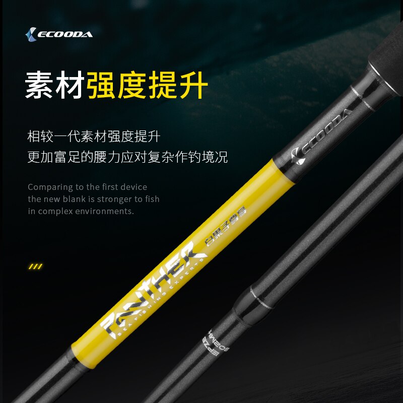 ECOODA EPZB Offshore Boat Fishing Rod 2.1m 2.4m 2.75m 9-20kg Drag Power 2pcs Luminous Lightweight Spinning Casting Fishing Rods