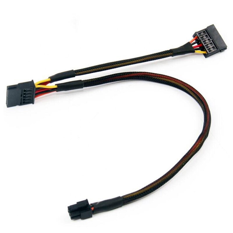 Mini 6Pin to 15Pin X2 SATA Power Cable Cord for DELL Vostro 3650 3653 3655 Desktop Computer HDD SSD Expansion Cable: Default Title