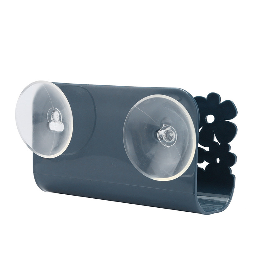 Soporte de esponjas de succión para fregadero de cocina, soporte de estropajos montado en la pared, estante depósito de jabón, soporte de esponja, estante de baño de cocina: Navy