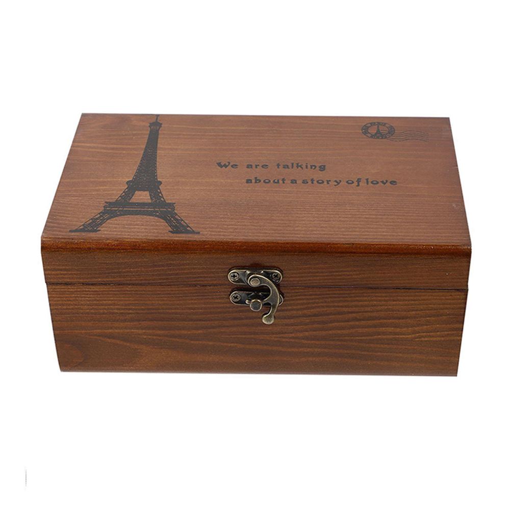 Wooden Vintage Needle Thread Box Household Sewing Empty Basket Needle Thread Storage Case Organizer DIY Sewing Kit Tools: Bronze