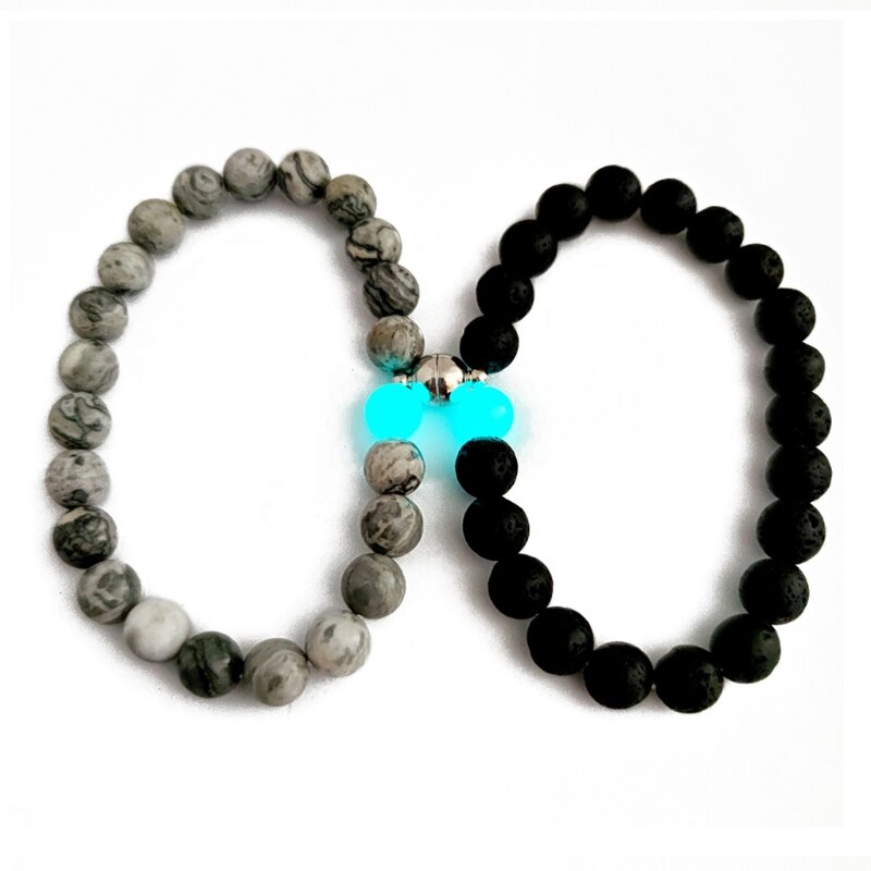 Magnetische Stellen Armbanden Lichtgevende Aansluiten Wederzijdse Attractie Relatie Bijpassende Armband Voor Koppels Vriendschap: 9