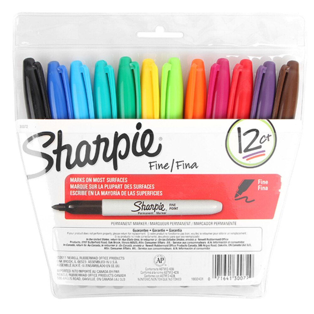 Sharpie 30001 Verf Marker Permanent Marker Pen Waterdicht 1mm Fijne Tip Glad Auto Verf Marker voor Metalen Banden Graffiti markers: Default Title