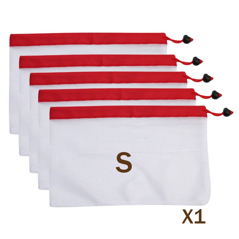 1Pc Herbruikbare Tassen Boodschappentas Herbruikbare Groenten Katoenen Netje Produceren Tassen Eco Keuken Fruit Groenten Tassen Koord: S-20x30 cm