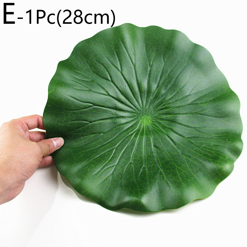 Simulation Lotus Blatt Künstliche Lotus Garten Teich Wasser Teich Tank Blume Dekoration Anlage Lily blatt Floati: 1pc 28cm