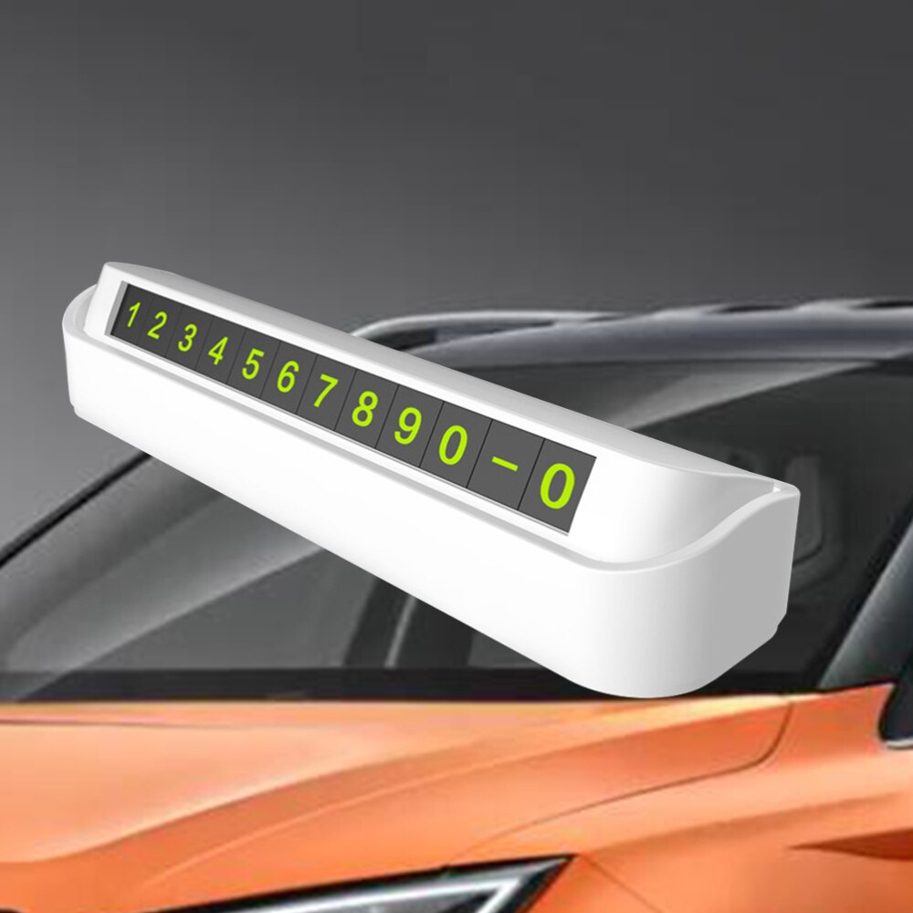 Tijdelijke Parkeerplaats Telefoonnummer Board Tijdelijke Parking Nummerplaat Houder Panel Bracket (Wit)