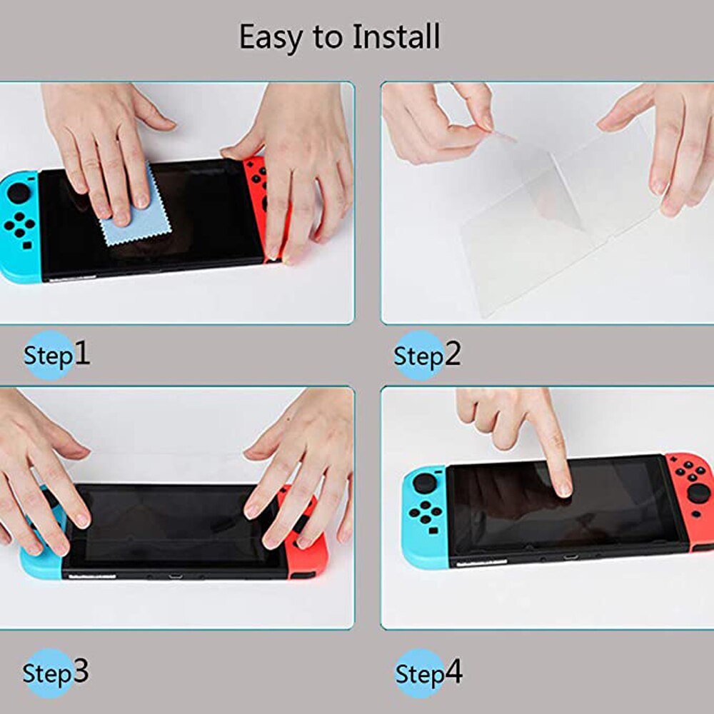 Protetor de tela de vidro temperado para nintend switch protetor de tela para a pele de proteção de tela de nintendos