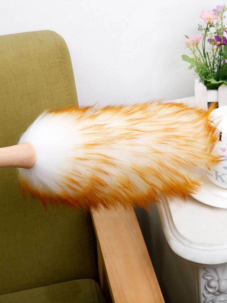 Household Natural Fine Fiber Dust Removal Duster Living Room Non-static Dust Hair With Bamboo Handle Home Clean Tool