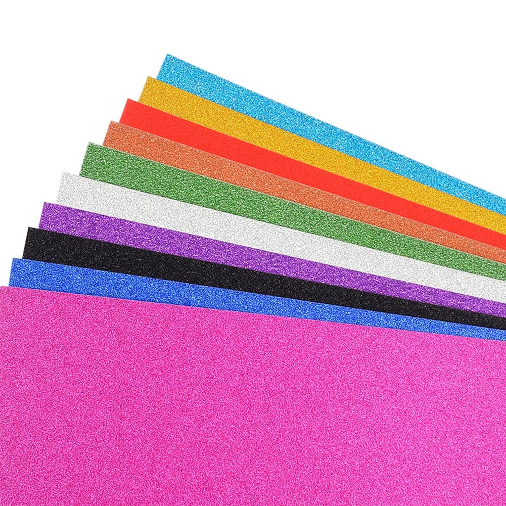 10 stk  a4 glitter skum papir låve håndverk gnistrer papir aktiviteter diy kuttere blits måke håndverk skum papir ark låve