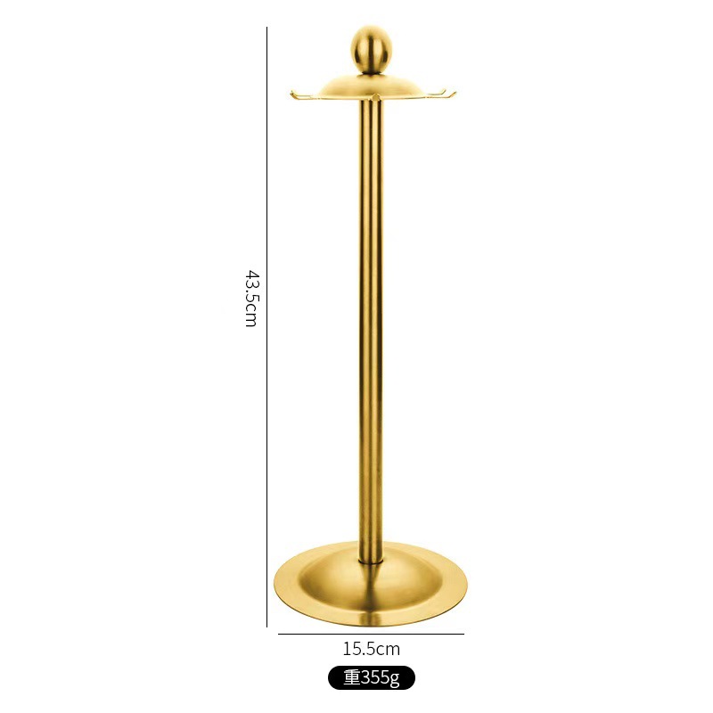 Gold Stainless Steel Kitchenware Set Nordic Luxury Kitchen Cooking Utensils Scoop Soup Spatula Ceramic Handle Non-stick Cookware: Storage bracket