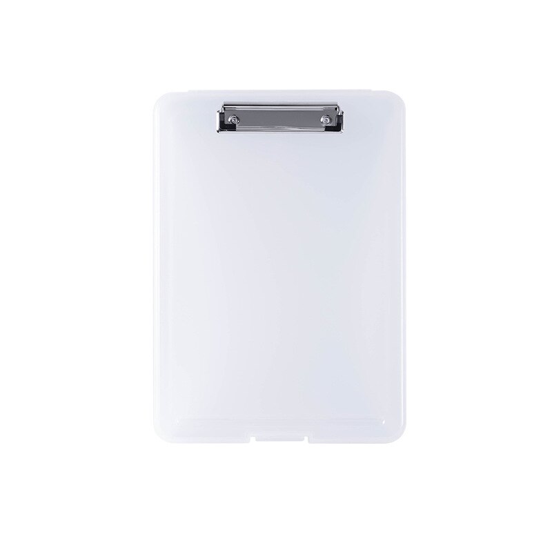 Multifunctional A4 Wordpad File Folder Writing Board Clip With Pen Slot Desktop Organizer Storage Box Stationery: Transparent
