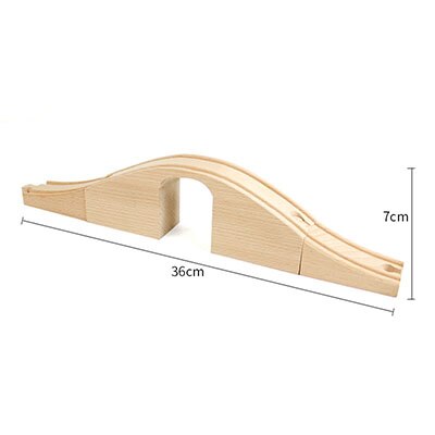 DIY Holz Track Holz Eisenbahn Zubehör Zug Track Eisenbahn Zubehör Bus Station Regenbogen Brücke Track: 14