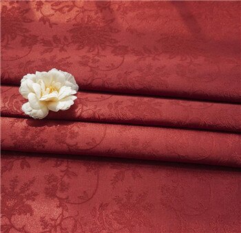 Bomuld polyester blandet jacquard stof fortykket elastisk satin antik pæon mørkt mønster hest ansigt nederdel qipao hanfu stof