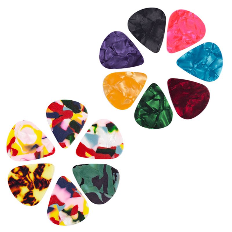 Púas de guitarra calibre grueso pesado surtido perla variedad Sampler paquete-50 piezas coloridas