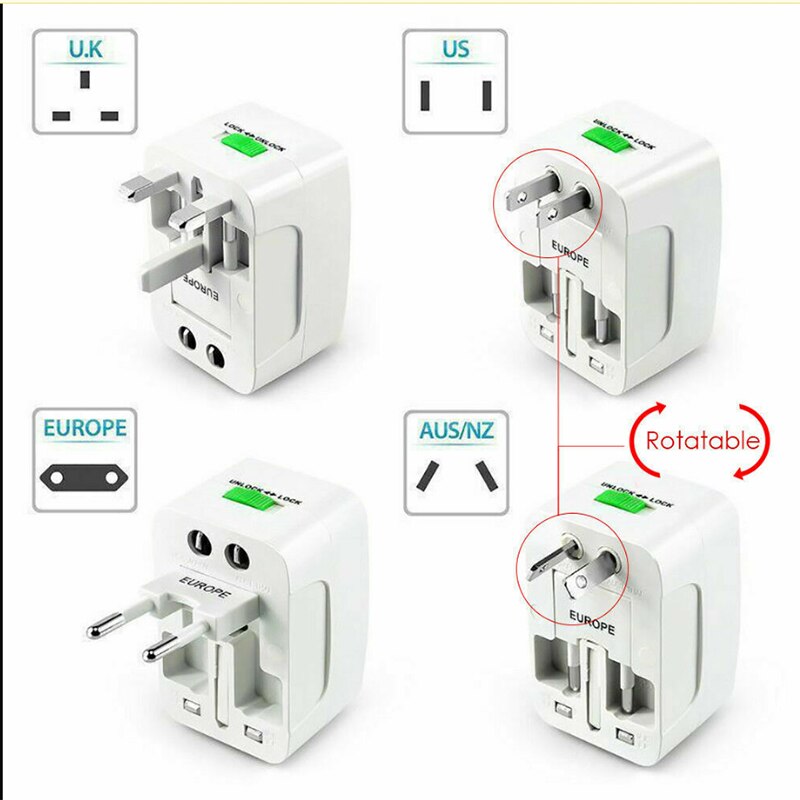 Usb Power Outlet Plug Socket I Use Adapter US UK AU EU Electric All-in-One International Conversion Universal Multifunction