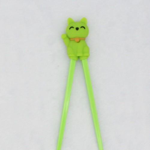 Palillos de goma antideslizantes para niños, palillos de entrenamiento al azar, para aprendizaje, 1 par: Green
