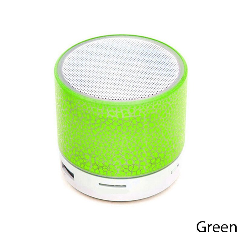 Wirless Bluetooth Speaker Led Light Crack Mini Portable Speaker Outdoor Sound Box Voor Mobiele Telefoon: Green