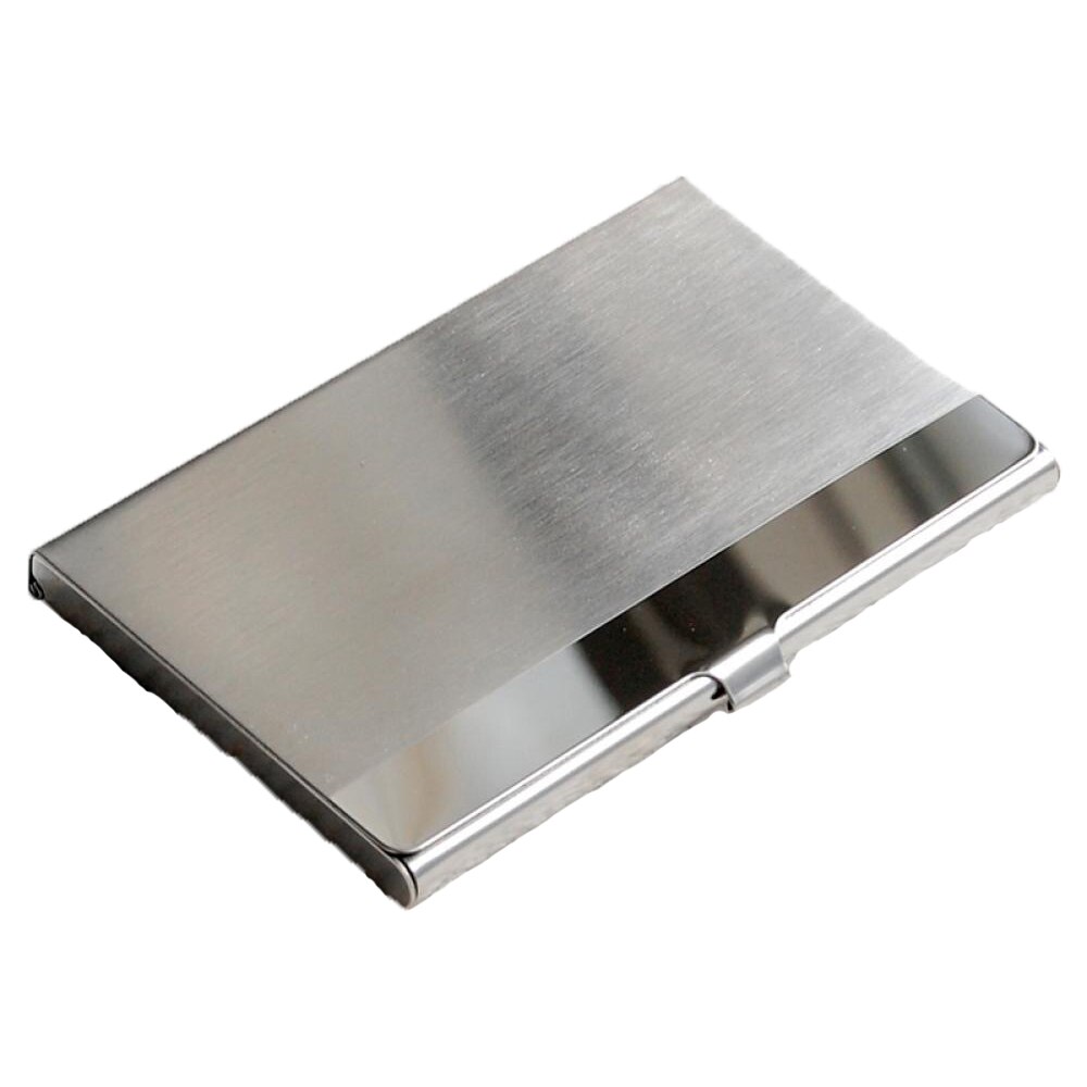 porte-carte d'affaires en acier inoxydable hommes argent Aluminium Portable étui pour cartes de crédit boîte de carte bancaire unisexe porte-carte d'identité porte-carte