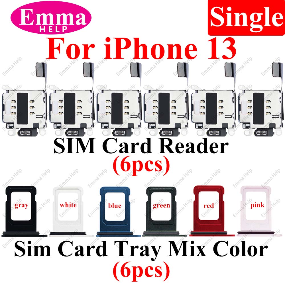 12 Stück Single-SIM-Kartenleser-Anschluss biegen kabel für iPhone 13 12 11 14 Profi Max XR Dual-SIM-Karten fach Steckplatz Halfter Adapter: Weiß