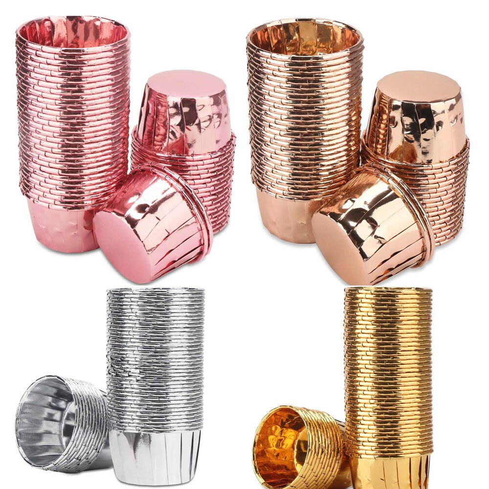 50Pcs Muffin Cupcake Paper Cup Oilproof Cupcake Wrappers Liner Case Baking Cup Tray Cake Mold Box for Birthday Party Pastry Tool