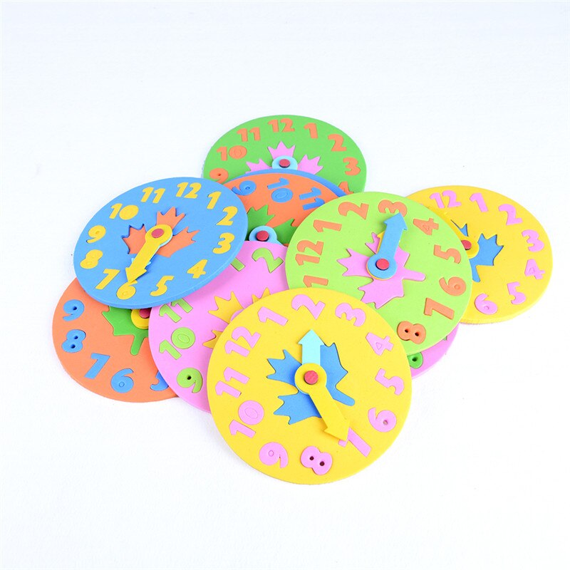 Kids DIY Clock Learning Education 1Piece Kids Wooden Toys Children Toys