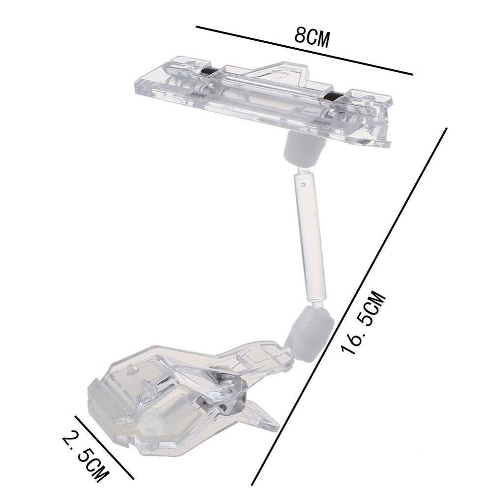 1pc genomskinliga plastkort display stativ dubbla clips justerbar skylt kort display hållare företag reklam mapp 3.3 " 4.95 "