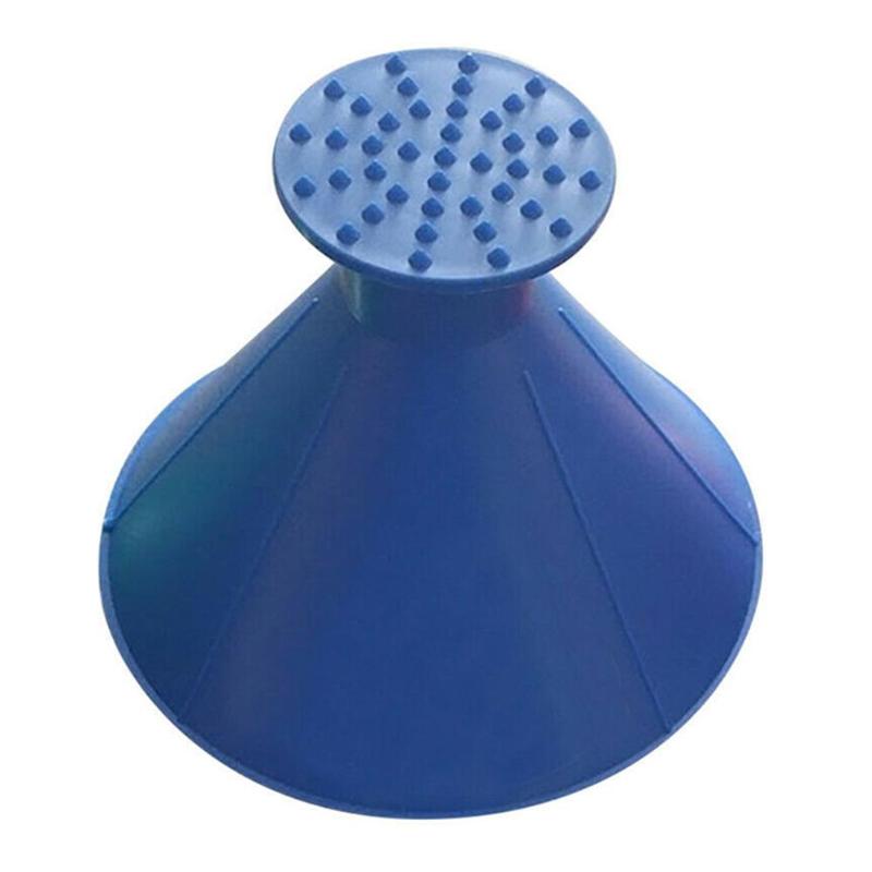 Auto Car Magic Window Windshield Car Ice Scraper Shaped Funnel Snow Remover Deicer Cone Deicing Tool Scraping ONE Round: 14.5cm blue