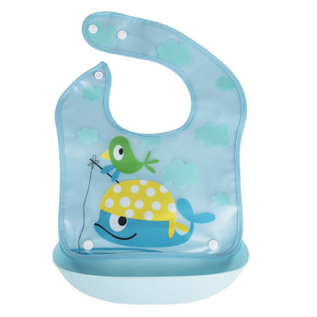 Babador de algodão das crianças estéreo à prova dwaterproof água e destacável silicone toalha boca do bebê comer bib bebê saco comida do bebê alimentação: blue sharks