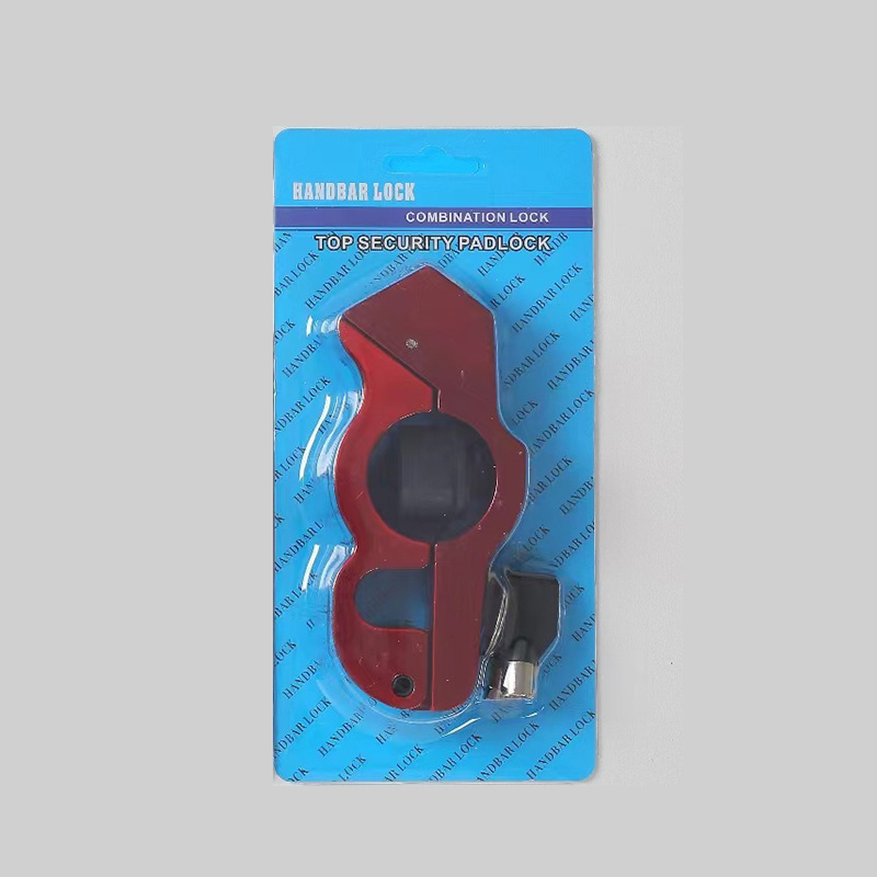 Blocco impugnatura per moto Blocco freno/manubrio/acceleratore per carichi pesanti che protegge la tua bici, il ciclomotore, sotto i 5 secondi! Antifurto: Rosso