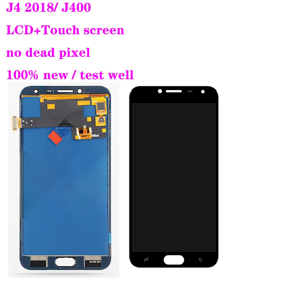 Para SM-J400M/DS digitalizador táctil LCD para Samsung Galaxy J4 J400 j400F pantalla LCD J400F/DS reemplazo de pantalla de visualización