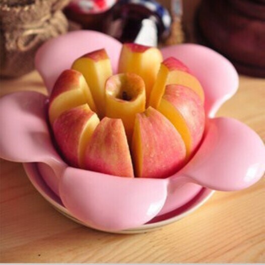 1 ST Rvs Plastic Apple Cutters multifunctionele Fruit Groentesnijders Zaad Remover Apple Gereedschap OK 0105
