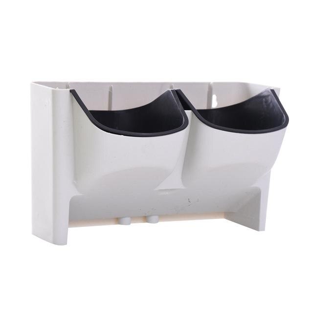Self Watering Flower Pot Stackable Vertical Planter Wall Hanging Durable For Garden Balcony: white