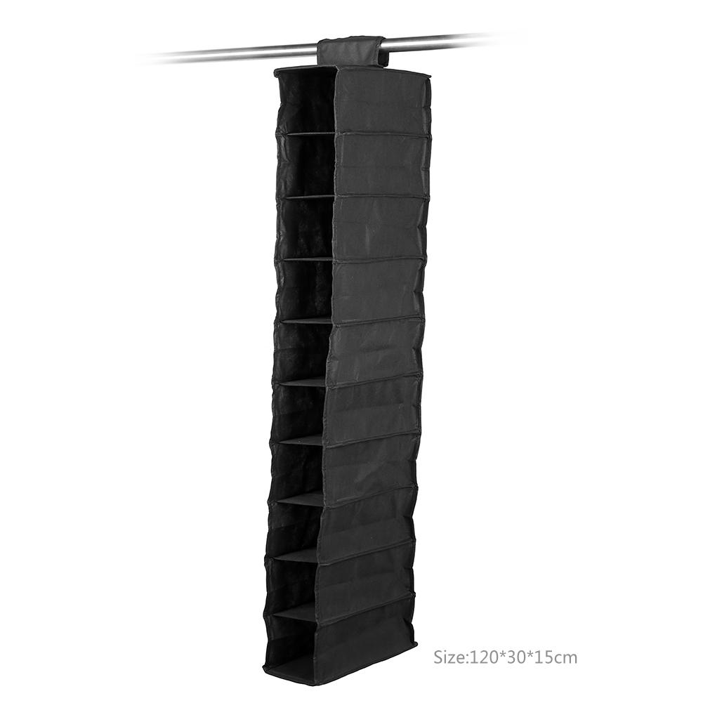 Sac de rangement suspendu à 10 couches, organisateur de placard, organisateur de garde-robe, vêtements, poches de rangement de porte, chaussures, boîte à tiroirs suspendue, étagères