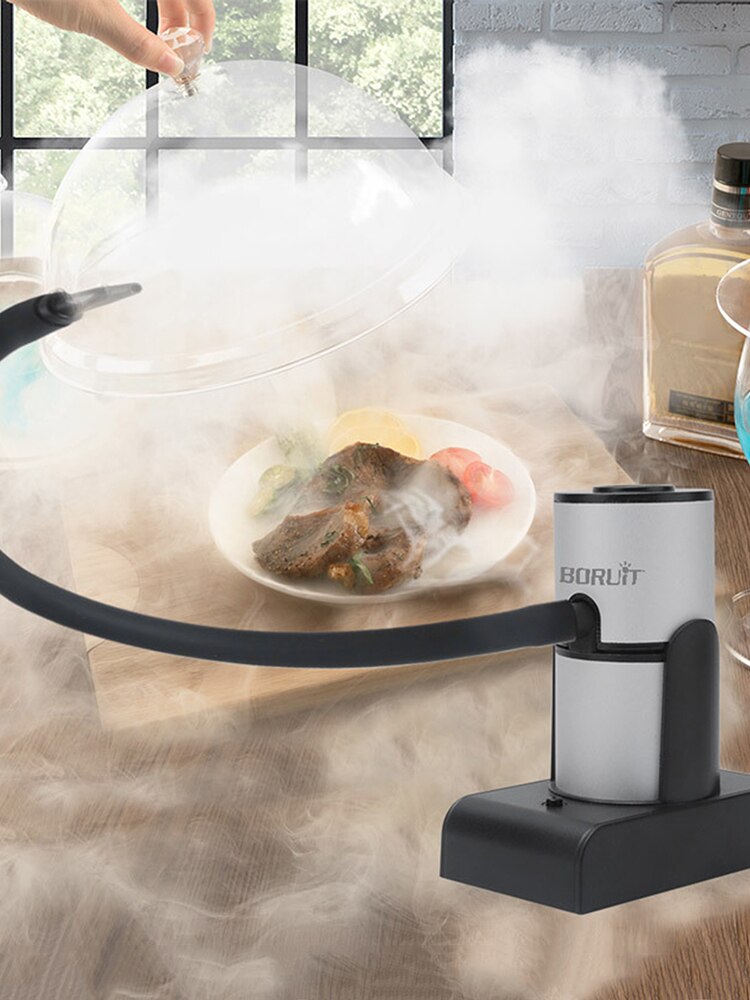 Kök rökpistoler med flis för bar matlagning kött bbq drycker ost cocktails bärbar rökare rökning vapen bbq mat trä