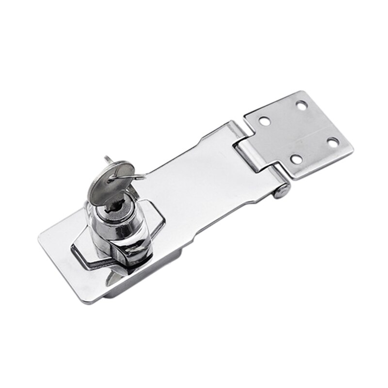 Garage Shed Gate Door Hasp Lock Staple Security Key Locking-4 Inch: Default Title