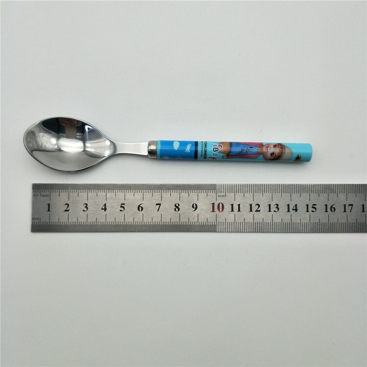 Børn ske baby spise ske suppe ske tegneserie rustfrit stål ske træning børn bordservice maternal og barn forsyninger