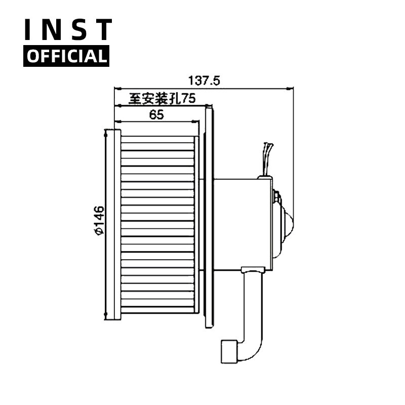 Air Conditioning Fan AC A/C Blower Motor FOR ISUZU 12V INST-7144