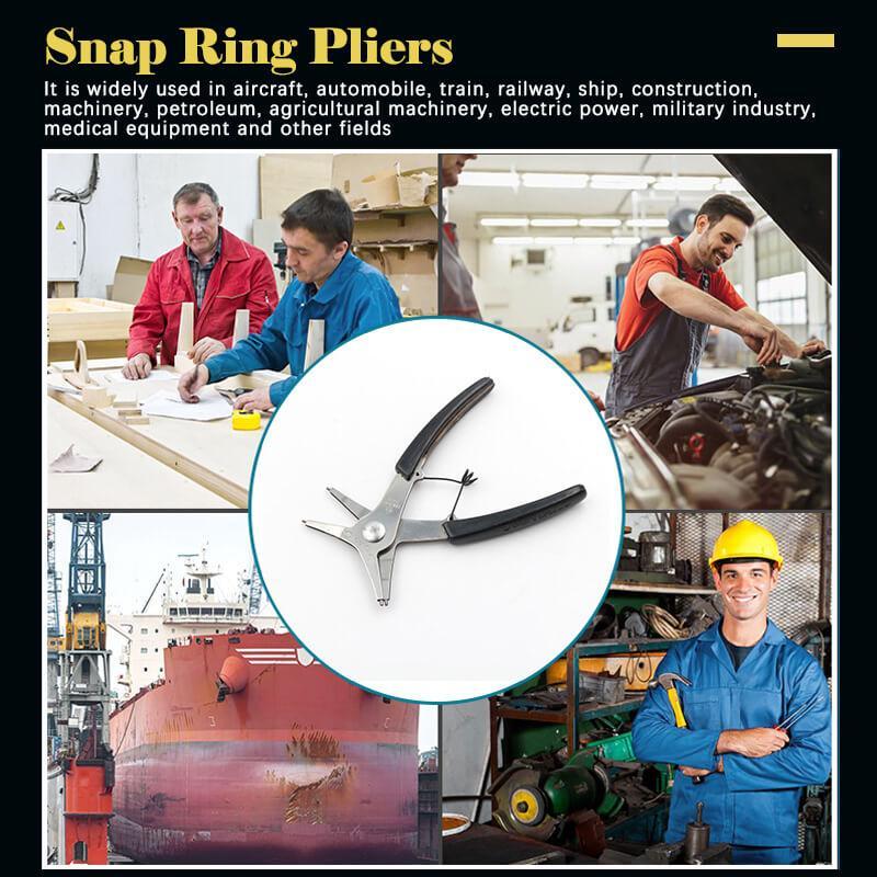 2-in-1 Snap Ring Pliers Internal External Pliers Retaining Clips Multifunctional Snap Ring Circlip Pliers For Hand Tool