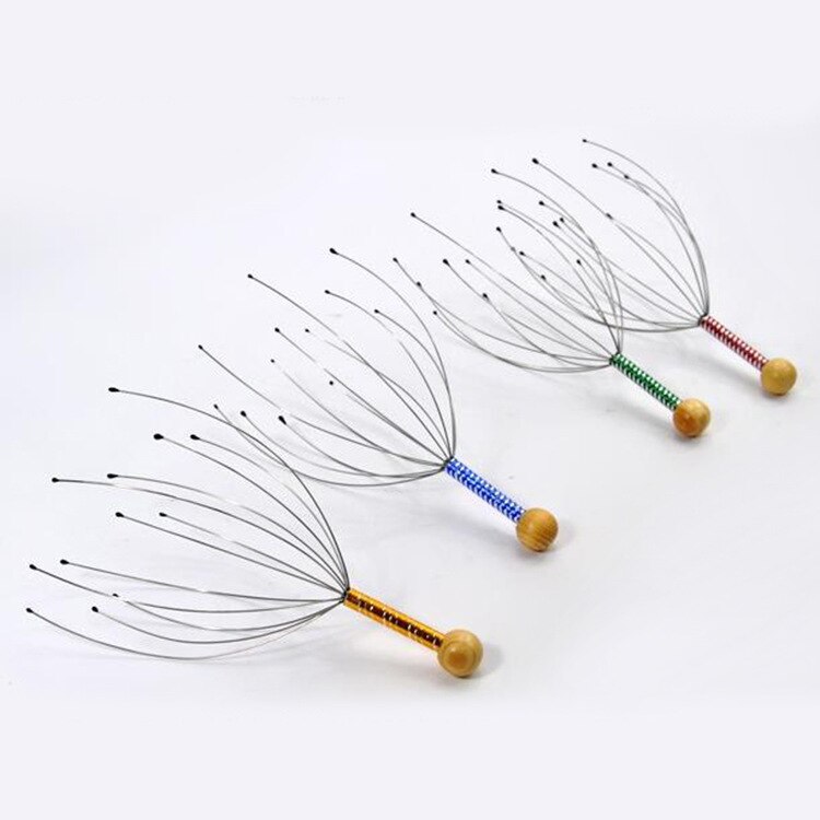 1PC Octopus Head Scalp Relaxation Massage Pain Relief Body Massager Stress Release Relaxing Claw Metal Massager Device Unisex: Default Title