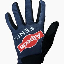 WINTER FLEECE THERMAL ALPECIN FENIX TEAM BLUE ONE PAIR CYCLING BIKE FULL FINGER GLOVES BICYCLE GEL GLOVE SIZE:M-XL: XL