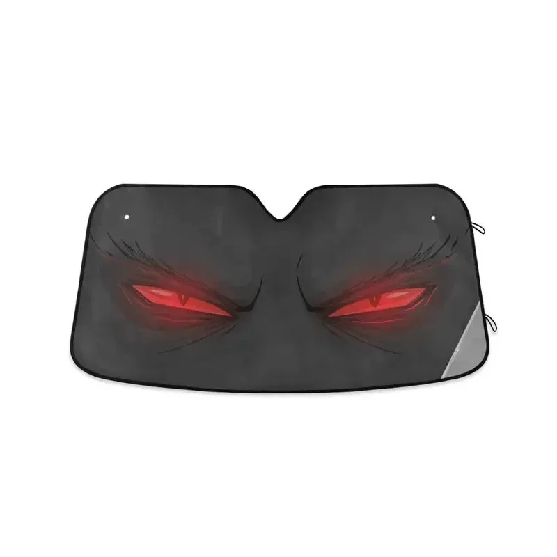 Parasol con estampado divertido para coche, Protector Interior, Reflector de calor, parasol para parabrisas: Plata