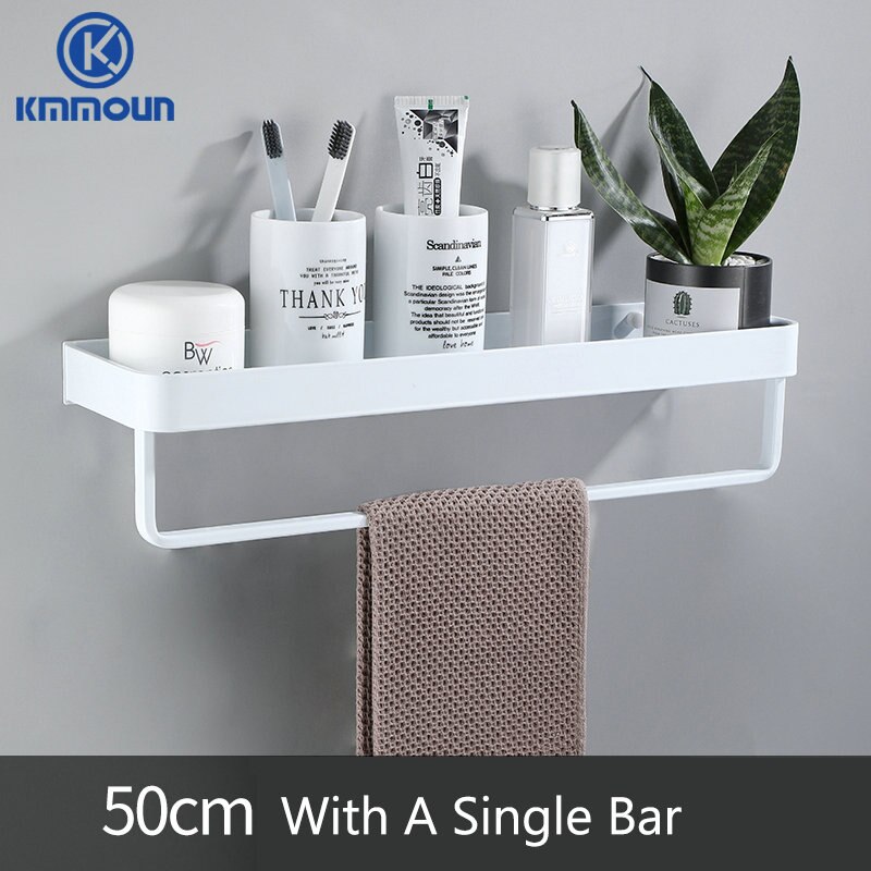 Zwart/Wit Badkamer Plank Shampoo Houder Keuken Opbergrek Badkamer Hardware Ruimte Aluminium Douche Accessoire: Chocolade